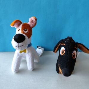 3/$30💜Secret Life of Pets 2016 McDonalds Mini Plush Stuffed Animals Lot of 2